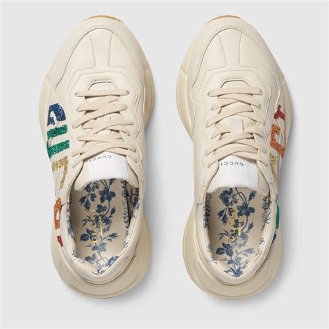 basket gucci gg rhyton femme|Gucci Women's GG Rhyton Low Top Sneakers.